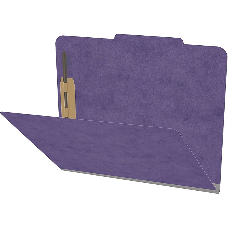 Medical Arts Press Pressboard Classification Folder, 2" Expansion, Letter Size, Purple, 25/Box (DV-T42-02-3PRP) image 1