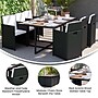 Flash Furniture Peregrine Modular Outdoor Patio Dining Set, Black/Cream/Natural, 7 Pieces/Set (TW3WBE00NAT)~#|#~B3603125-CE55-40AA-97610E72B3C669B4_sc7