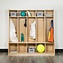 Flash Furniture 48"H x 48"L Wooden 5 Section School Coat Locker, Natural (MKLCKR001)~#|#~B3622995-5651-4F6B-8EE9194A9262011D_sc7