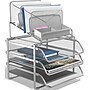 TRU RED™ All-In-One 10-Compartment Wire Mesh Compartment Storage, Silver (TR57531)~#|#~B364E348-ADE1-4C4D-9E2E278E90407321_sc7
