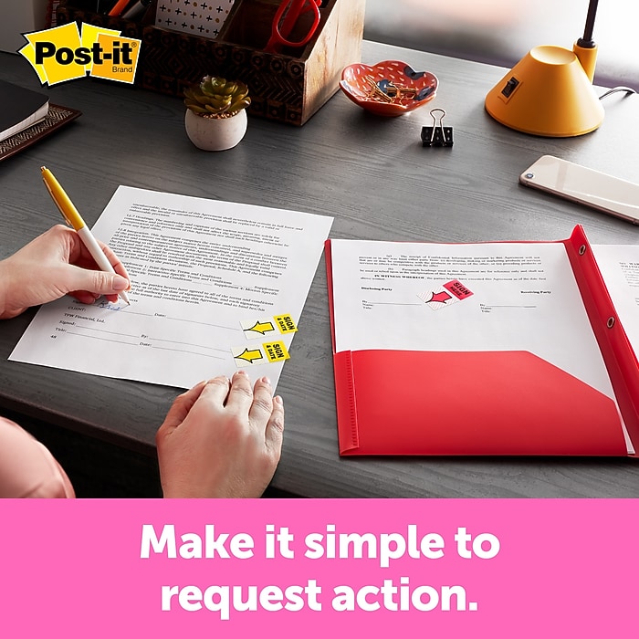 Post-it 'Sign Here' Message Flags Value Pack, 1