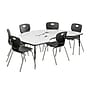 Correll Kidney Shaped Activity Table Set, 72" x 48", Height Adjustable, Frosty White (AP1-A4872DEKID-80-09-09-6-18)~#|#~B36DF939-9B97-4BBB-B7E5C2BEAC5FD95A_sc7