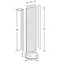 Azar Displays 60” x 16” Two-Sided Pegboard Floor Display w/ C-Channel Sides on Revolving Round Studio Base, Clear (700788-CLR)~#|#~B3702B32-E3E4-48F8-92D8FF26A28D7A20_sc7