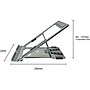 Amer 10" x 6" Aluminum Folding Laptop Stand for 15.6" Laptops, Silver (AMRNS01DG)~#|#~B3719D8C-01CC-4B14-864CBAA1568D7B2A_sc7