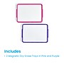 hand2mind Magnetic Dry-Erase Activity Trays, Pink/Purple (98908)~#|#~B37BCBDC-DD04-4FB1-AD0DB0587A778F33_sc7