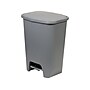 GLAD Plastic Step Trash Can, 20-Gallon, Gray (GLD-74231-1)~#|#~B37D5FD2-748C-414E-8195DBC955E35703_sc7