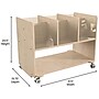 Flash Furniture Bright Beginnings Mobile 7-Section Storage Cart, 24.5"H x 31.5"W x 19.75"D, Brown (MK-KE24275-GG)~#|#~B38290F5-FEBC-4704-8EFF0EAD0FC388F9_sc7