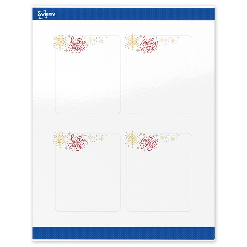 Avery Rectangle Multipurpose Labels, 4" x 3-1/3", White, 40/Pack (19479370429) image 1