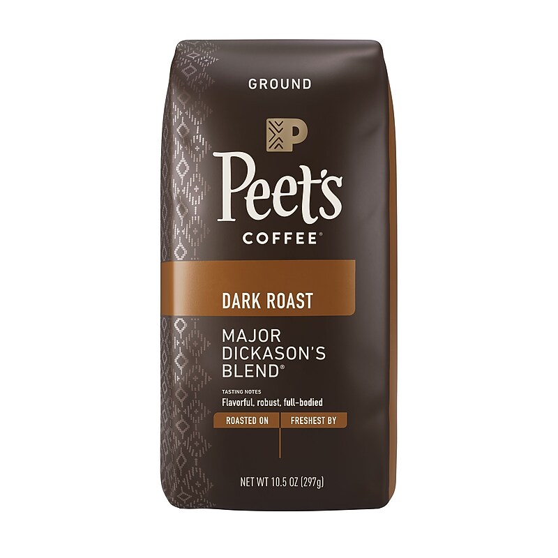 Peet's Coffee Major Dickason's Blend Ground Coffee, Dark Roast, 10.5 oz. (836261) image 1
