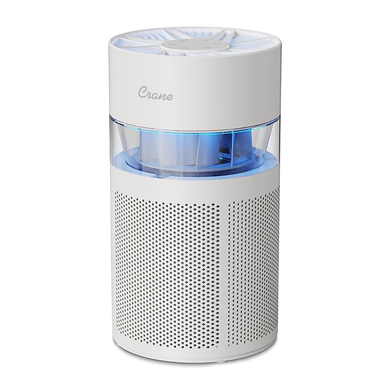 Crane True HEPA Tabletop Air Purifier, 200 sq. ft., White (EE-5076) image 1
