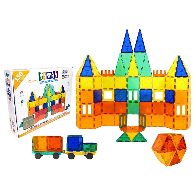 Tytan Toys Magnetic Tiles & Building Blocks, 150 Pieces (ACTYT017) image 1