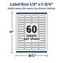 Avery Laser/Inkjet Multipurpose Rectangle Labels, 0.5" x 1.75", White, 15000 Labels/Box (94204)~#|#~B38CEBEA-225D-4FF8-ACE40E5F7B905DB5_sc7