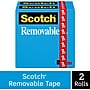 Scotch Invisible Clear Tape, 0.75" x 36 yds., 1" Core, 2 Rolls/Pack (811-2PK)~#|#~B38F47BD-C33B-4745-8CFA269AED969457_sc7