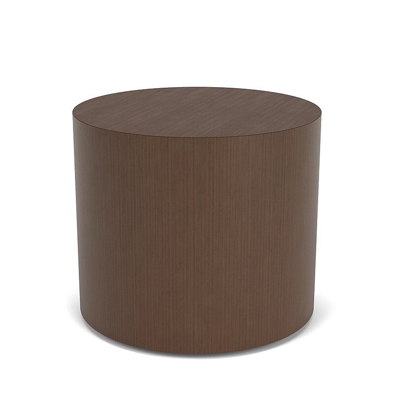 Lesro Mystic Lounge 19" Dia Laminate Round End Table, Riftwood Walnut (ML6116.TRW.DRW) image 1