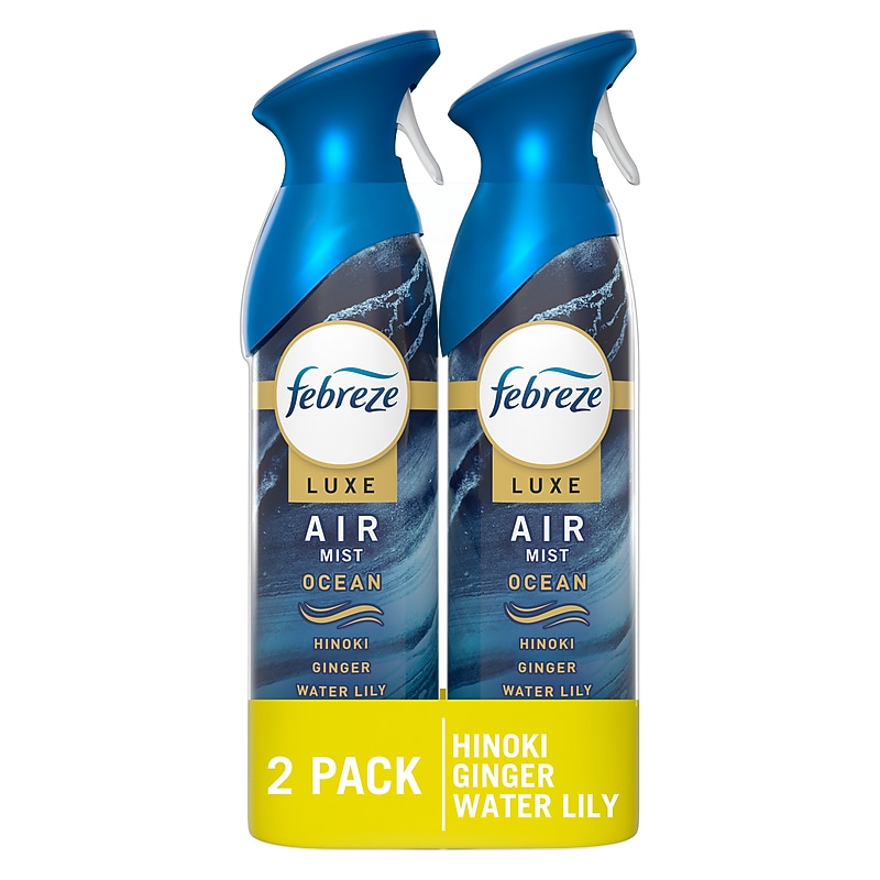 Febreze Air Mist Luxe Air Freshener Spray, Ocean Scent, 8.1 oz., 2/Pack (4221/83120) image 1