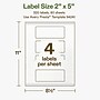 Avery Hemp Rectangle Laser/Inkjet Multipurpose Labels, 2" x 5", Off-White (320/Box)~#|#~B39513DB-6969-4DEE-8EBCCC6CCD5EE6AA_sc7