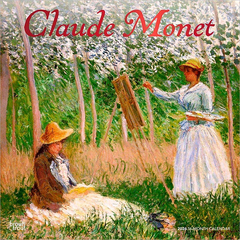 2026 BrownTrout Claude Monet 12" x 12" Monthly Wall Calendar (9798330704668) image 1