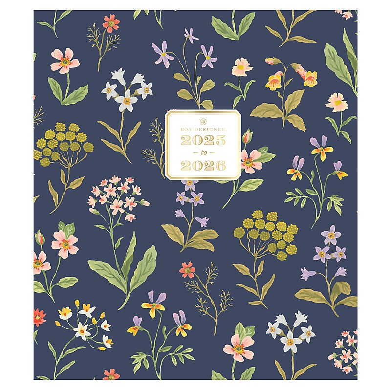 2025-2026 Day Designer for Blue Sky Fresh Sprigs 8" x 10" Academic Year Weekly & Monthly Planner, Cardboard Cover (151082) image 1