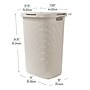 Mind Reader 15.85-Gallon Laundry Hamper with Lid, Plastic, Ivory, 2/Set (60HAMP2PK-IVO)~#|#~B3A0BF63-8717-42A3-8C27A06F061419EF_sc7