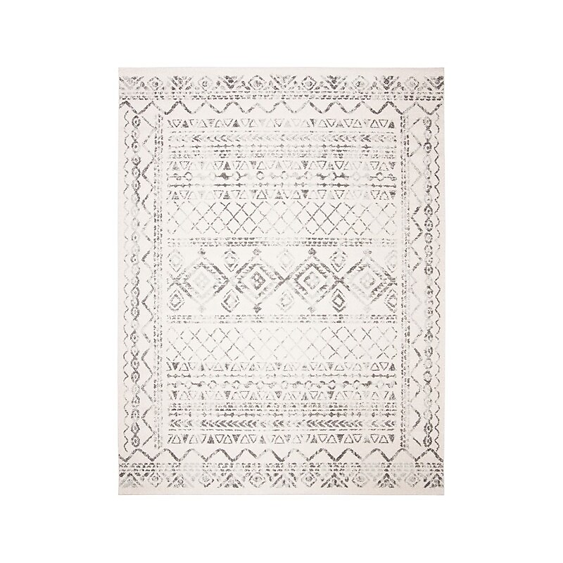 Safavieh Tulum Collection 8' x 10' Rectangle Indoor Area Rug, Machine Made, Ivory/Grey (TUL268A-8) image 1