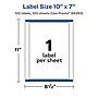 Avery Laser/Inkjet Multipurpose Labels, White, 1 Labels/Sheet, 100 Sheets/Pack (94263-WMP100)~#|#~B3A70CC7-2FBF-4A00-B0023414EFABE41E_sc7