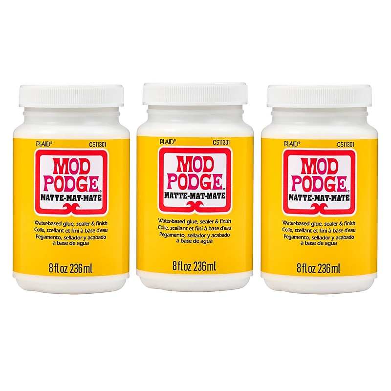Mod Podge Decoupage Glue, Matte, 8oz., 3/Pack (MODCS11301-3) image 1