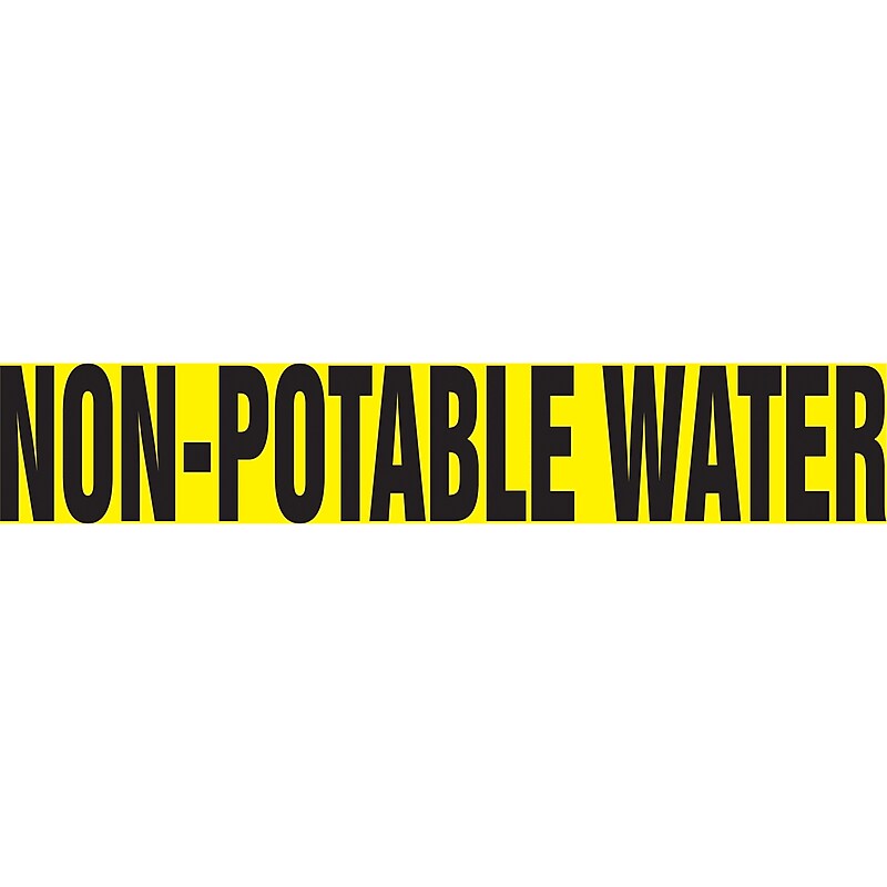 Accuform Snap Tite Pipe Marker, NON-POTABLE WATER, 3/4" to 1-1/4", Black/Yellow (RPK541STA) image 1