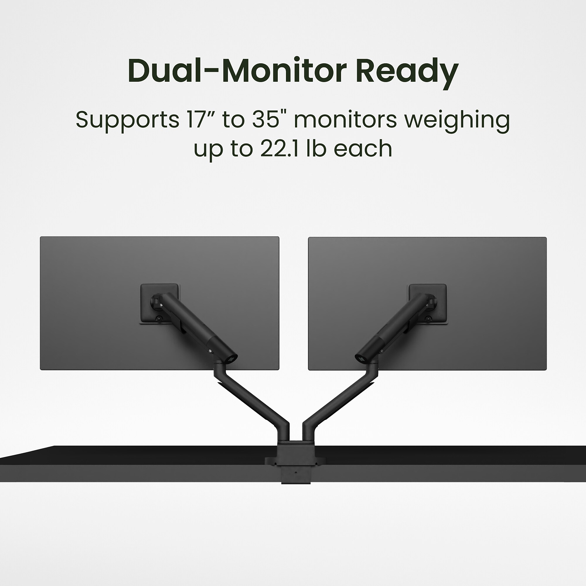 Kanto DM2 Dual Monitor Desktop Mount for 17” – 35” Displays, Up to 22 lbs., Black Sansujyuku sansujyuku.com