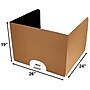 Classroom Products Foldable Cardboard Freestanding Privacy Shield, 19"H x 26"W, Black/Kraft, 20/Box (VB1920 BK)~#|#~B3B11247-42A2-4B38-B7A43ADAE3C1901A_sc7