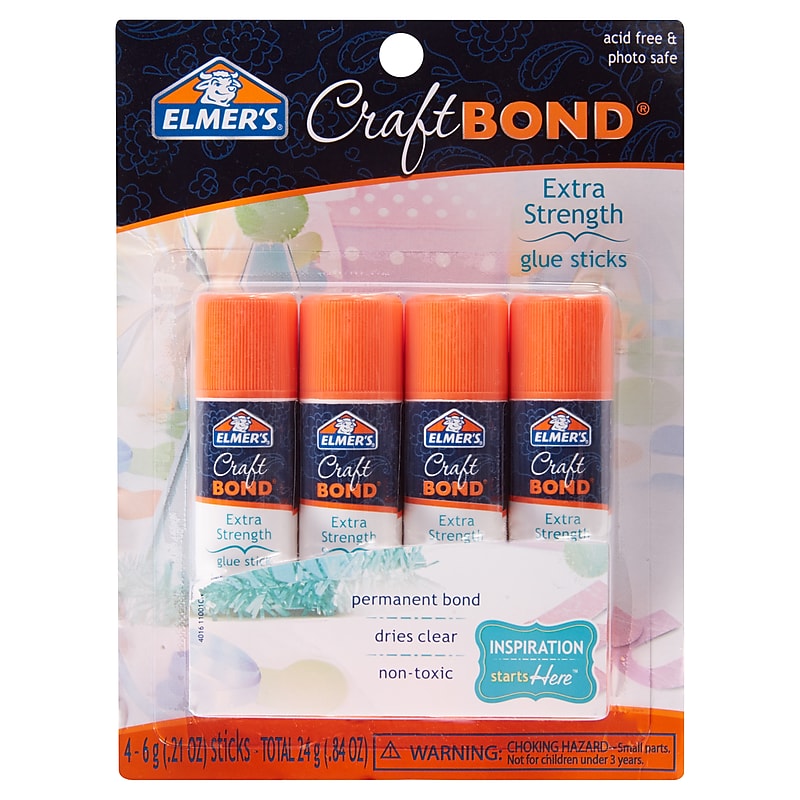 Elmer's Craft Bond Liquid Glue Sticks, 0.21 oz., Clear, 4/Pack (E4016) image 1