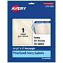 Avery Pearlized Ivory Rectangle Multipurpose Labels, 8.5" x 11", Ivory, 50/Box (94269)~#|#~B3BA4E7B-F427-4966-9722C1A37C86E727_sc7