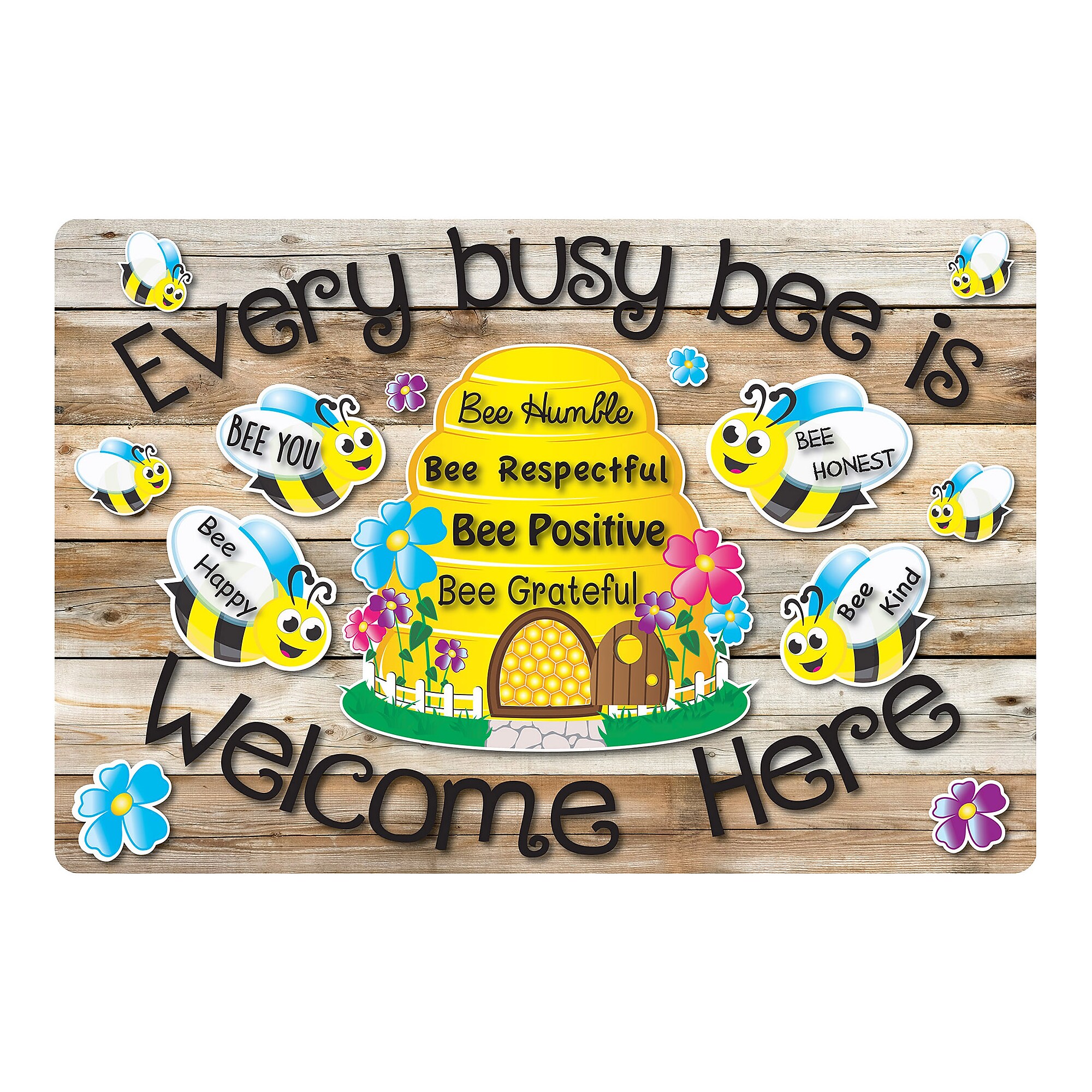 Ashley Smart Poly Commercial Floor Mat, 15.5″ x 23.5″, Bee Hive Theme Values, 2/Bundle (ASH91504-2) Sansujyuku sansujyuku.com