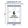 Avery Laser/Inkjet Square Multipurpose Labels, 3" x 3", Matte White, 150 Labels/Pack (94101)~#|#~B3BFFFC2-CCDF-4AB1-822E88DB860671F3_sc7