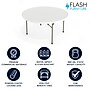 Flash Furniture Elon Folding Table, 59.75" x 59.75", Granite White (DADYCZ152RGW)~#|#~B3C80318-BC3A-4906-962E2967467C4E1D_sc7