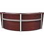 Regency Marque 124.5"W Curved Reception Desk Workstation, Mahogany (77292MH)~#|#~B3D3A27C-6FE3-4CCD-B5B67D7E6B42D5C6_sc7