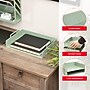 Staples Plastic Side Loading Stackable Letter Tray, Letter Size, Sage Green, 2/Pack (ST63885)~#|#~B3D3A6B9-A5DE-471A-BD98A9C0D9287238_sc7