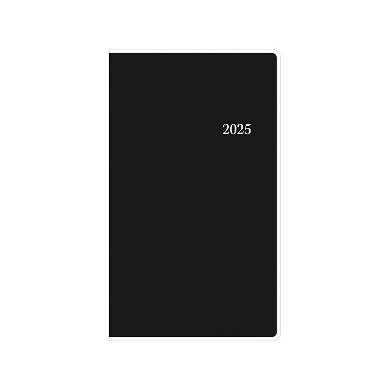 2025-2026 Blue sky 3.63" x 6.13" Weekly Planner, Plastic Cover, Black (150851) image 1