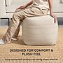 Anji Mountain Mojave Ivory Fabric Square Pouf Ottoman (AMBPF186-1818)~#|#~B3E6B82A-E32D-4B5F-9ADAE3F55EC8673F_sc7