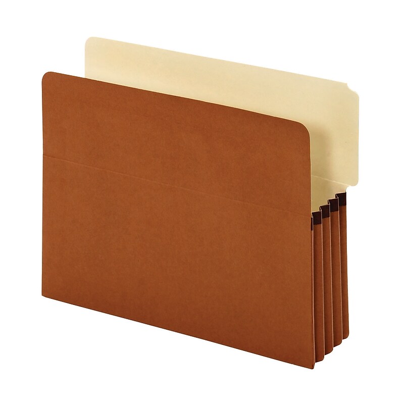 Pendaflex File Pocket, 3 1/2" Expansion, Letter Size, Brown, 10/Box (63624P) image 1
