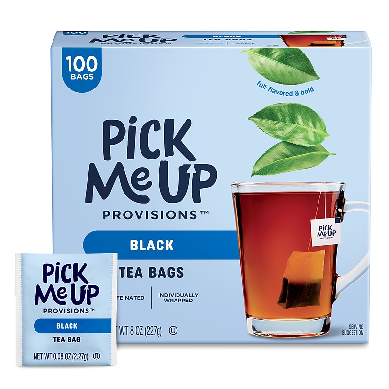Pick Me Up Provisions Black Tea Bags, 100/Box (PM63312) image 1