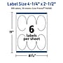 Avery TrueBlock Laser/Inkjet Oval Multipurpose Labels, 4.25" x 2.5", White, 300/Box (94058)~#|#~B3F403B5-38D0-470F-950D62CE7E41E338_sc7