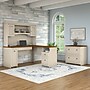 Bush Furniture Fairview Lateral File Cabinet, Antique White/Tea Maple (WC53281-03)~#|#~B3F5FC61-BB94-4F86-85FA3F88AEAF2F2D_sc7