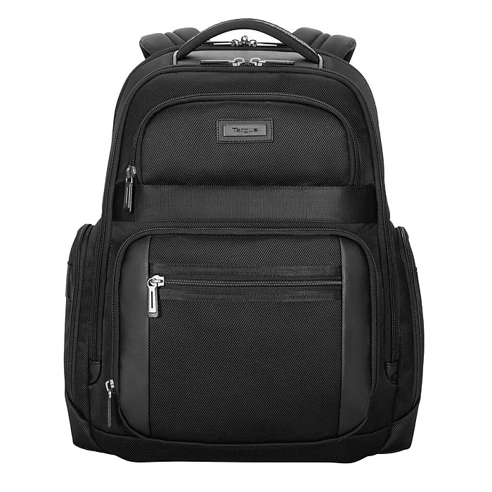 17.3 laptop backpack targus Drifter II Backpack, Black/Gray – for Men for Business and Travel, Durable Water-Resistant Material, Fits up to 17