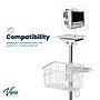 Viva Comfort Edan Elite V-Series Monitor Universal Vital Sign Mobile Stand with Mounting Plate, White (ADIME912-C-MP-07-MK)~#|#~B3F6CD31-CC88-4A2C-8820495F1213CF22_sc7