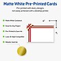 Avery Gold-Red Gift Bow Matte Blank Card, White, 20/Pack (S00-FFT)~#|#~B3FC9C1E-DBFC-4758-A5513786DFC0AB98_sc7