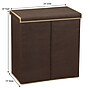 Household Essentials Collapsible Double Laundry Hamper with Lid, Brown (HH5614)~#|#~B401510D-9B32-4478-807D174346763B4A_sc7