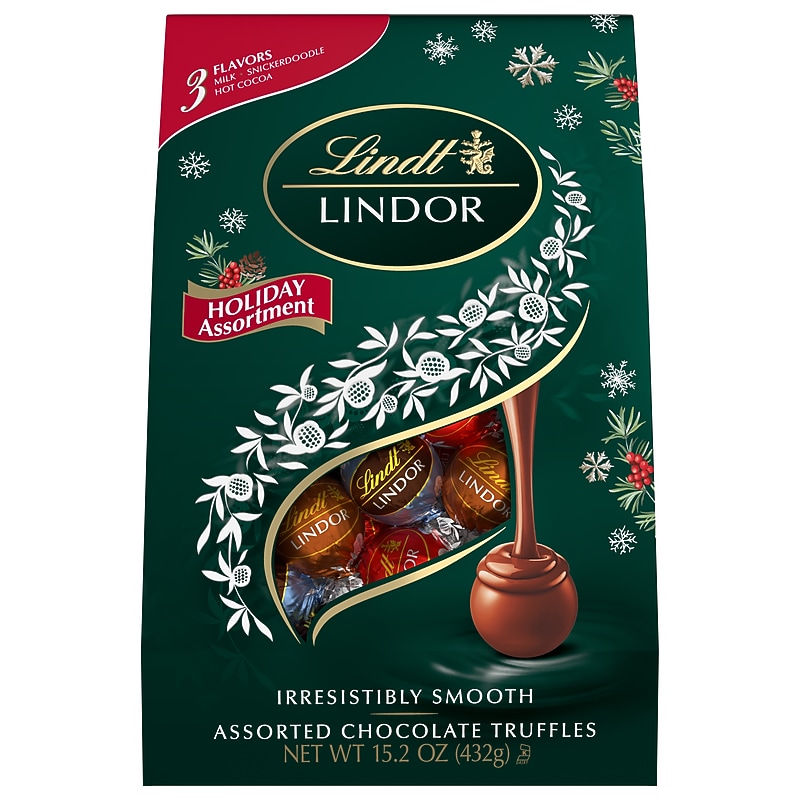 Lindt LINDOR Holiday Assortment Chocolate Truffles, 15.2 oz. (LAS45522) image 1