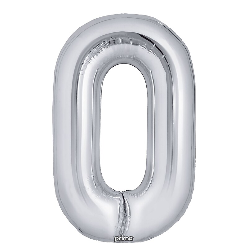 Party City (Air-Filled) 16" "O" Foil Balloon, Silver, 2/Pack (AM60050278-18) image 1