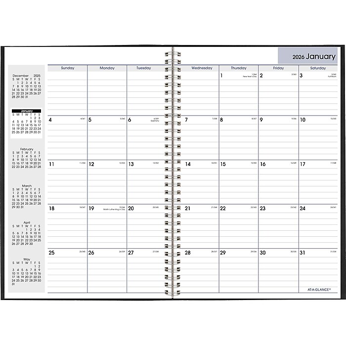 AT-A-GLANCE 2022 7" X 8.75" Planner DayMinder Black G535-00-22