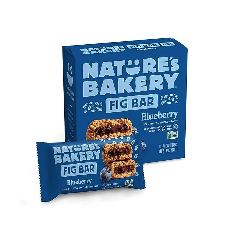 Nature's Bakery Blueberry Whole Wheat Fig Bar, 2 oz., 6 Bars/Box (BFB22013) image 1